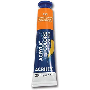 Tinta Acrílica ACRYLIC Colors 20ML Laranja de Cádmio Caixa com 6 Unidades