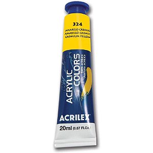 Tinta Acrílica ACRYLIC Colors 20ML Amarelo Cádmio - Caixa com 6 Unidades