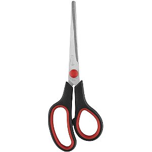 Tesoura Ergonômica Cabo Preto 17CM BRW