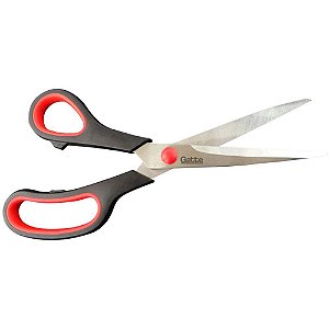 Tesoura Escolar Cabo Preto Emborrachado 3 Dedos 14CM - CX com 12