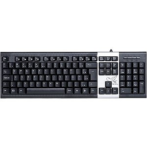 Teclado USB Standard 107 Teclas PT-BR Preto