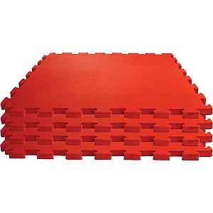 Tatame EVA 4 Placas 1X1M Vermelho 10MM de Espessura