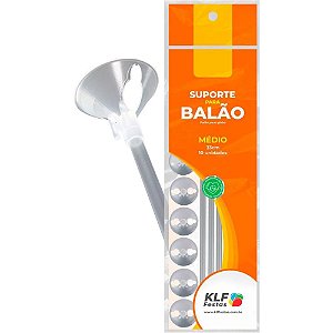 Suporte para Balão Cristal 33CM - Pacote com 10 Unidades