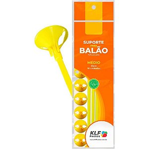 Suporte para Balão Amarelo 33CM PCT com 10