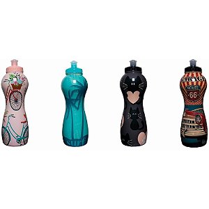 Squeeze Decorado 600ML Pacote com 4 Unidades