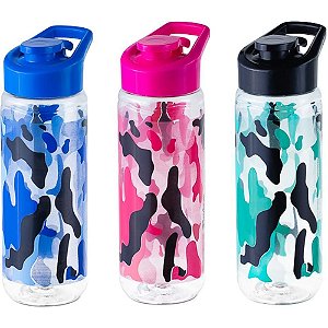 Squeeze Camuflada PET 720ML - Garrafa Plástica