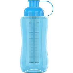 Squeeze com Tubo de Gelo 600ML Azul Turquesa - Homeflex