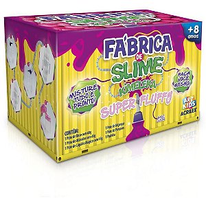 Fábrica de Slime Kimeleka Super FLUFFY - Caixa com 4
