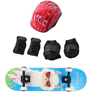 Kit Skate Radical Iniciante com Acessórios de Proteção