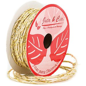 Sisal Simples 10M CRU/PALHA com Detalhe Dourado