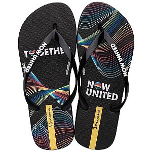 Sandália Infantil NOW United N35 Preta e Branca