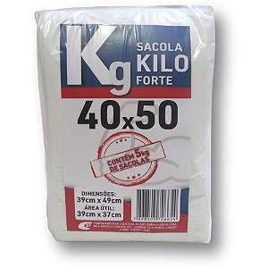 Sacola Plástica 40X50 com 750 Unidades Kilo Forte