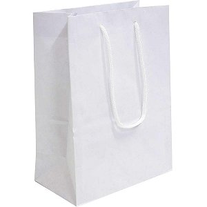 Sacola para Presente Lisa Branca 24X32X10CM – Pacote com 25 Unidades