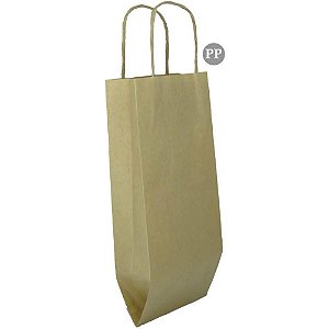 Sacola para Presente KRAFT PP 14X25X6CM 2LITROS PCT com 10