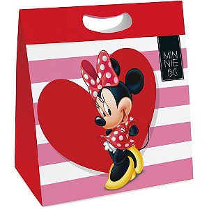 Sacola para Presente Decorada Minnie Love PLUS M 23X30CM PCT com 10