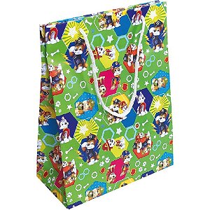 Sacola para Presente Decorada Infantil Grande 40X29X12CM - Pacote com 10 Unidades