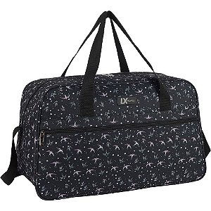 Sacola de Viagem Pólo KING Médio Preto Estampad