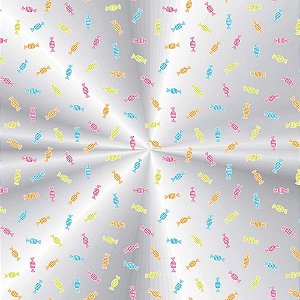 Saco Polietileno Transparente Decorado 25X35CM Sortido - Pacote com 50
