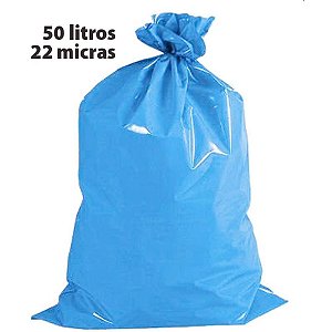 Saco para Lixo 050L Azul 22 Micras RLCOM 50