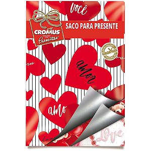Saco Metalizado 45X60CM Romântico MIX Sortidos PCT com 25