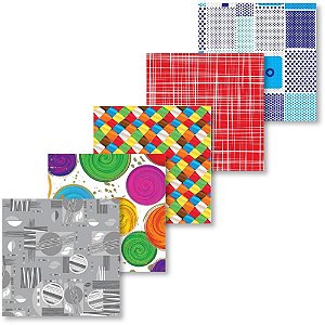 Saco Metalizado 43X59CM Casual Sortido Pacote com 50