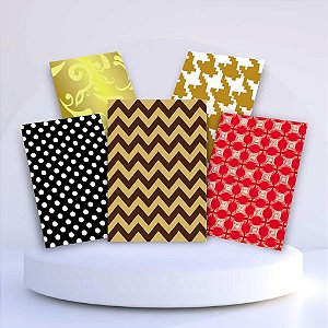 Saco Metalizado para Presente 35X54CM Masculino - Pacote com 50 Unidades