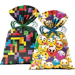Saco Metalizado 35X55CM Juvenil Diversas Estampas PCT com 50