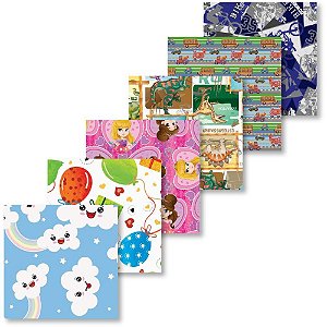 Saco Metalizado Infantil Sortido 35X55CM - Pacote com 50