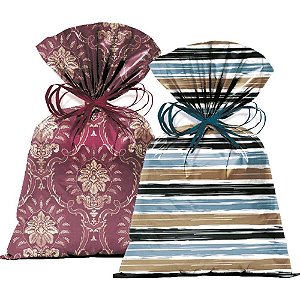 Saco Metalizado 35X55CM Casual Diversas Estampas PCT com 50
