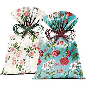 Saco Metalizado 30X45CM Feminino Diversas Estampas PCT com 50