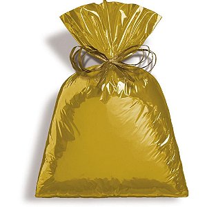 Saco Metalizado Dourado 30X45CM - Pacote com 50