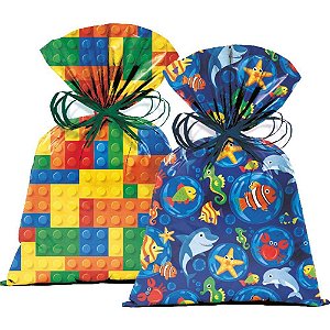 Saco Metalizado 20X30CM Infantil Diversas Estampas PCT com 50