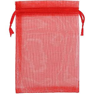 Saco de Organza Vermelho 10X15CM PCT com 10