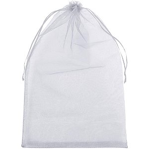Saco de Organza Prata 24X40CM PCT com 05