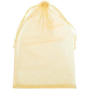 Saco de Organza Dourado 24X40CM PCT com 05