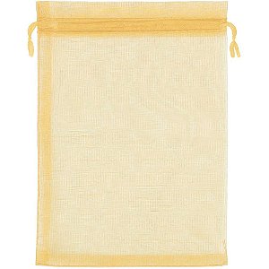 Saco de Organza Dourado 14X20CM PCT com 10