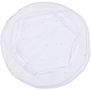 Saco de Organza Branco Redondo 28X28CM PCT com 05