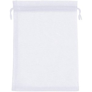 Saco de Organza Branco 14X20CM PCT com 10