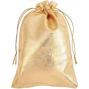 Saco de Lame Dourado 10X15CM PCT com 10