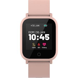 Relógio Smartwatch L1 Rose BLE 50 Prova Dágua
