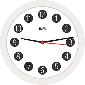 Relógio de Parede Redondo Branco 21,7CM