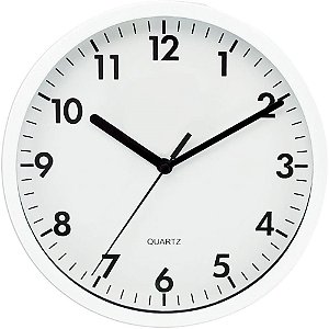 Relógio de Parede Branco Redondo 20CM
