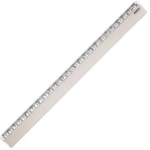 Régua Plástica Cristal 30CM - Pacote com 25 Unidades