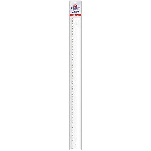Régua de Poliestireno Transparente 50CM - Pacote com 10 Unidades
