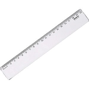 Régua de Poliestireno NEW Line Cristal 20CM Pacote com 10