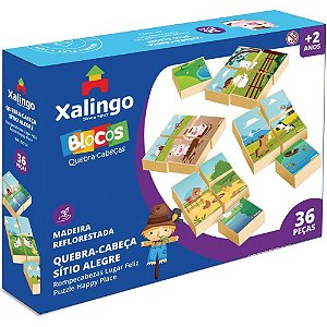 QUEBRA-CABEÇA de Madeira Sítio Alegre 36 Peças