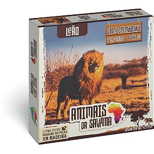 QUEBRA-CABEÇA de Madeira Leão 100 Peças