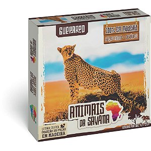 QUEBRA-CABEÇA Madeira Guepardo 100 Peças