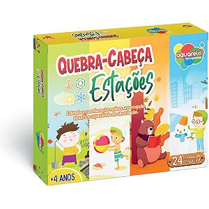 QUEBRA-CABEÇA Madeira Estacões do ANO 24 PCS (S)