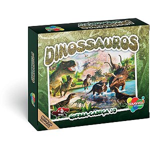 QUEBRA-CABEÇA de Madeira 3D Dinossauros - 8 Modelos